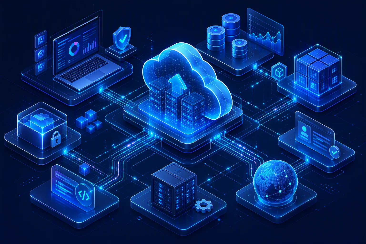 Cloud infrastructure illustration